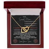 Firefighter Mom Necklace - Firefighter Mom Mother'S Day Gift From Son Interlocking Hearts Necklace