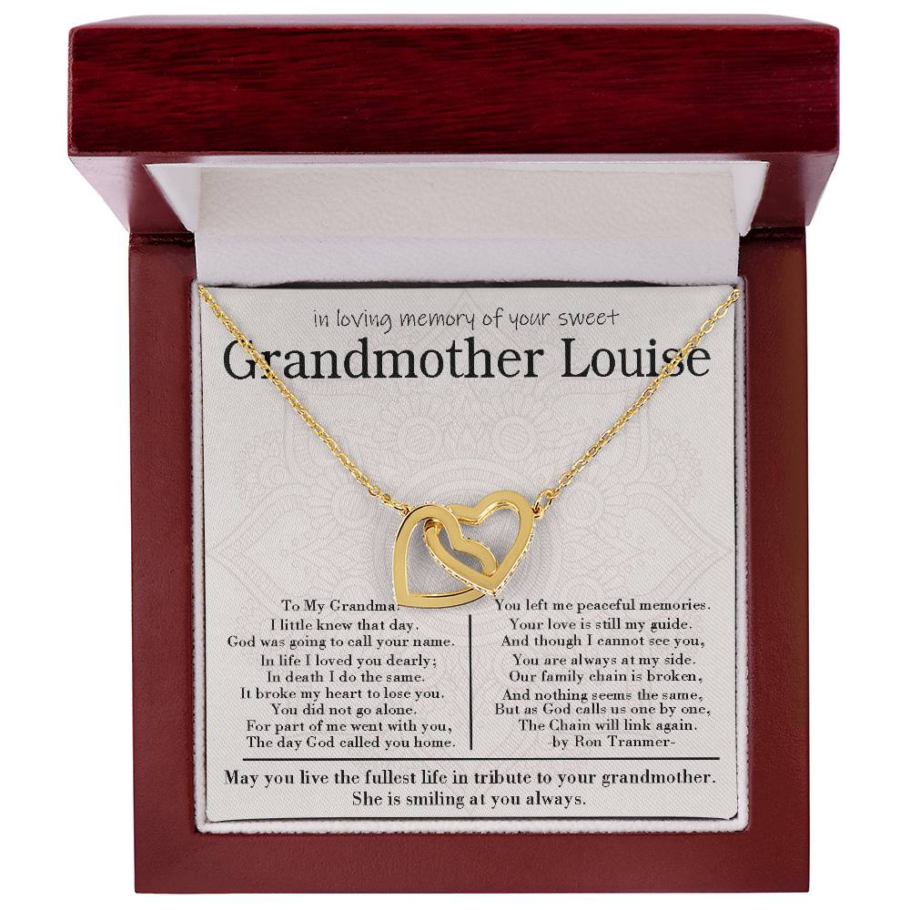 Loss Of Grandmother Luise Interlocking Hearts Necklace