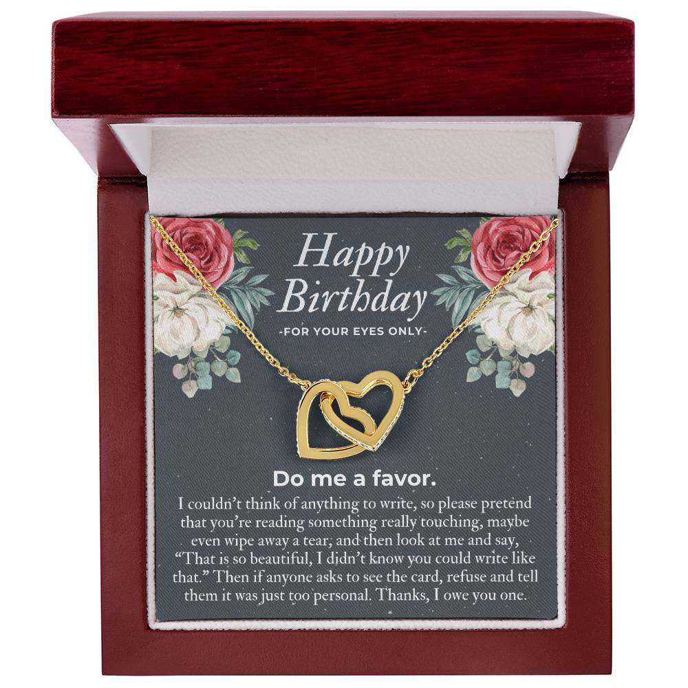 Perfect Birthday Gift For Her Unique Birthday Gift Birthday Necklace Gift Funny Birthday Gift For Her Grandma Mom Aunt Daughter Interlocking Hearts Necklace