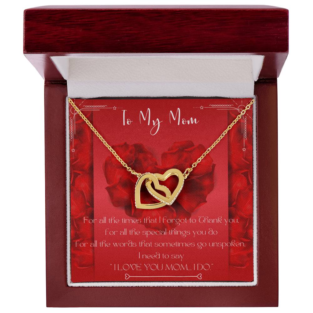 Mother'S Day Necklace To My Mom Necklace Mothers Day Gift From Daughter Mom Gift From Son Mom Necklace Interlocking Hearts Necklace