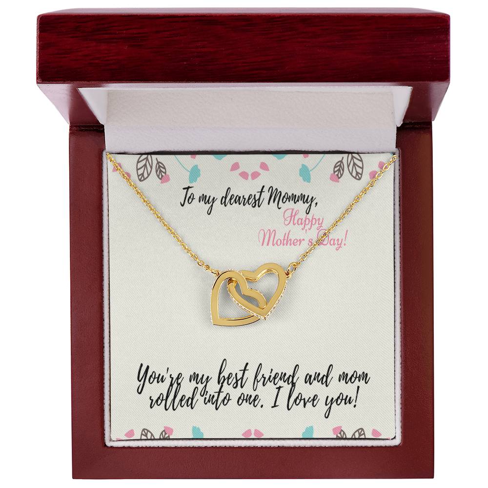 Mother'S Day Gift For Mom - Love You Mom For Forever Love Interlocking Hearts Necklace