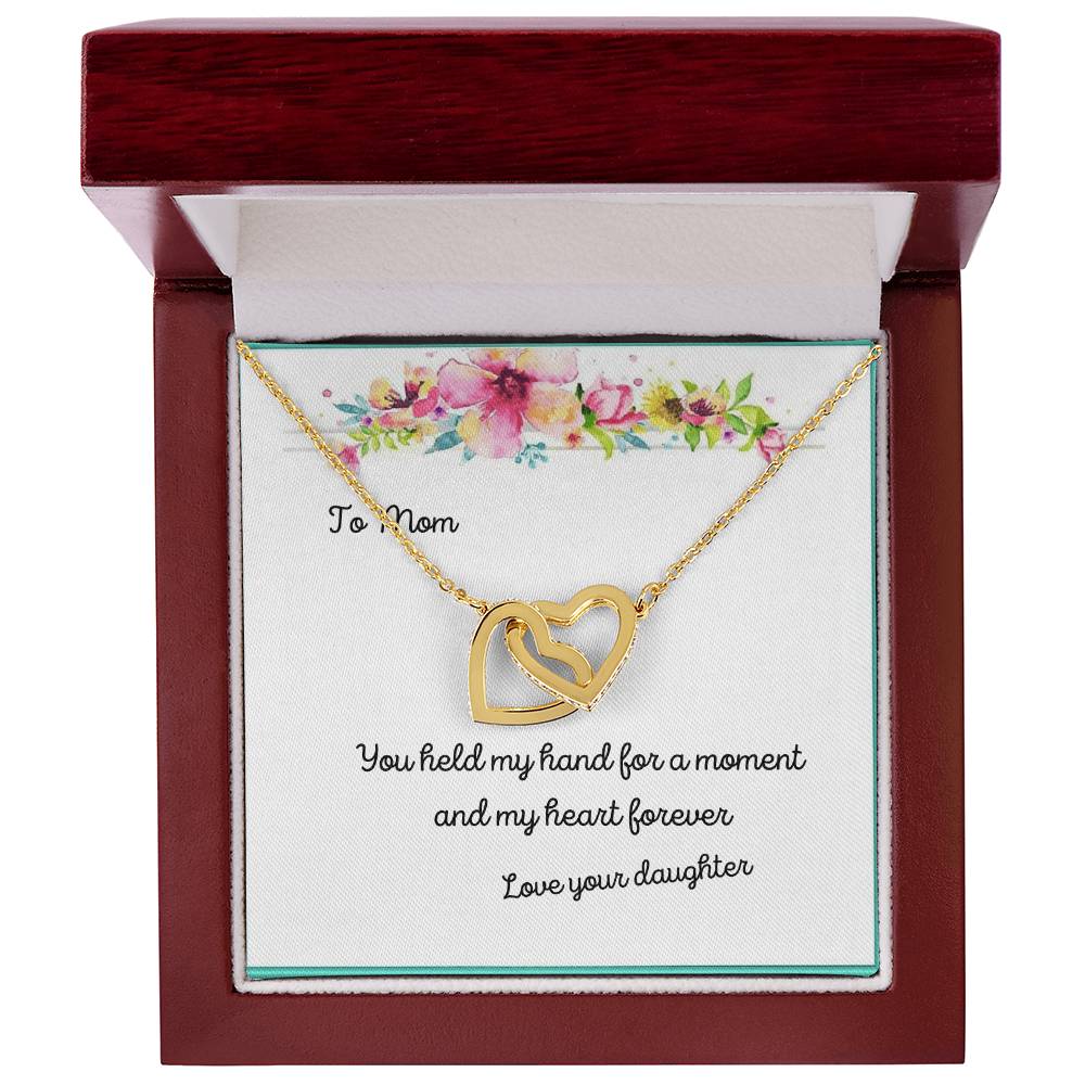 Hand-N-Heart Two Hearts Necklace Interlocking Hearts Necklace