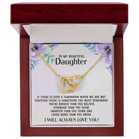 To My Daughter Necklace Gift From Mom Sentimental Jewelry Gift From Father Mother'S Day Gift For Daughter From Mother Interlocking Hearts Necklace
