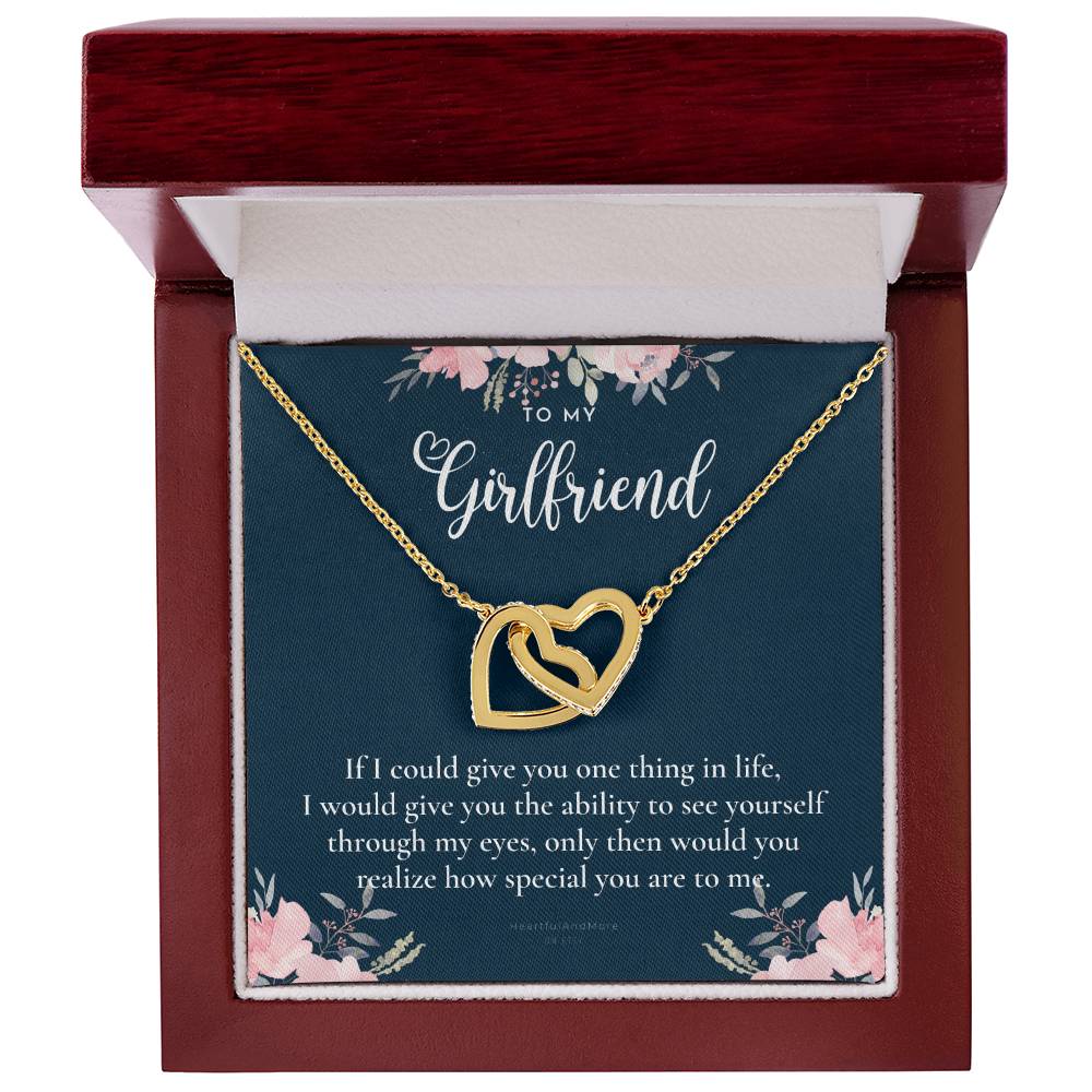 To My Girlfriend Girlfriend Necklace Anniversary Gift For Girlfriend Girlfriend Gift Gift For Girlfriend Necklace For Girlfriend Christmas Gift Birthday Gift Interlocking Hearts Necklace