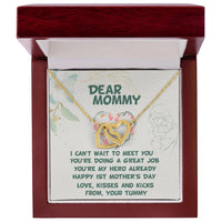 New Mom Gift Baby Shower Gift Gift For Mom To Be Pregnancy Gift For First Time Mom Baby Shower Gift Pregnant Wife Expecting Wife Gift Interlocking Hearts Necklace