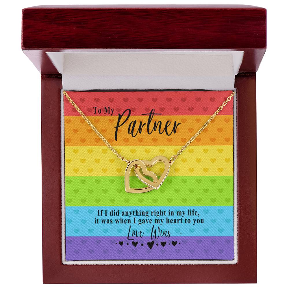 03 Love Wins Necklace Interlocking Hearts Necklace