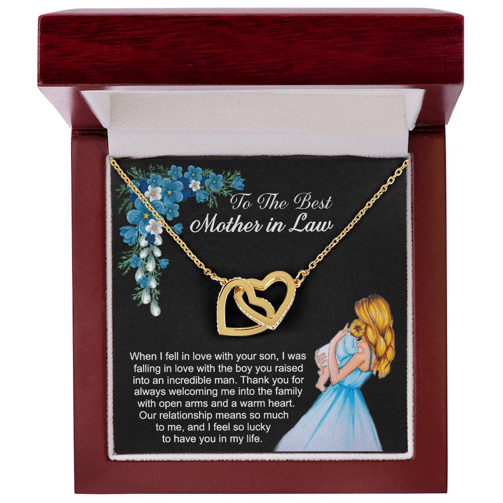 To My Future Mother In Law Gifts Mother In Law Necklace Interlocking Hearts Necklace