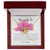 To An Amazing Mama To Be - Pink Rose Interlocking Hearts Necklace