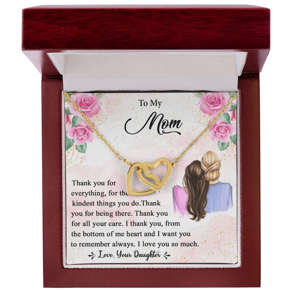 Mother'S Day Gift 2021 - Mother'S Day Gift Form Daughter Interlocking Hearts Necklace
