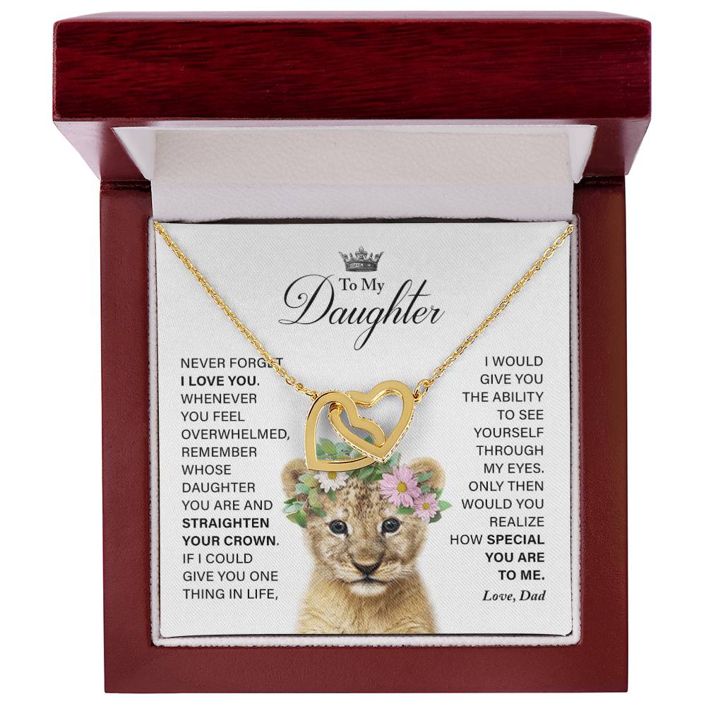 Daughter - How Special You Are To Me- Necklace Interlocking Hearts Necklace