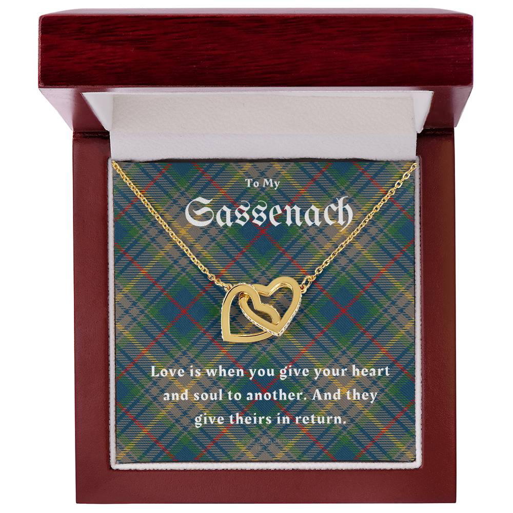 To My Sassenach Outlander Gift Outlander Gift Box Outlander Jewelry Outlander Gift For Wife Outlander Charm Outlander Necklace Interlocking Hearts Necklace