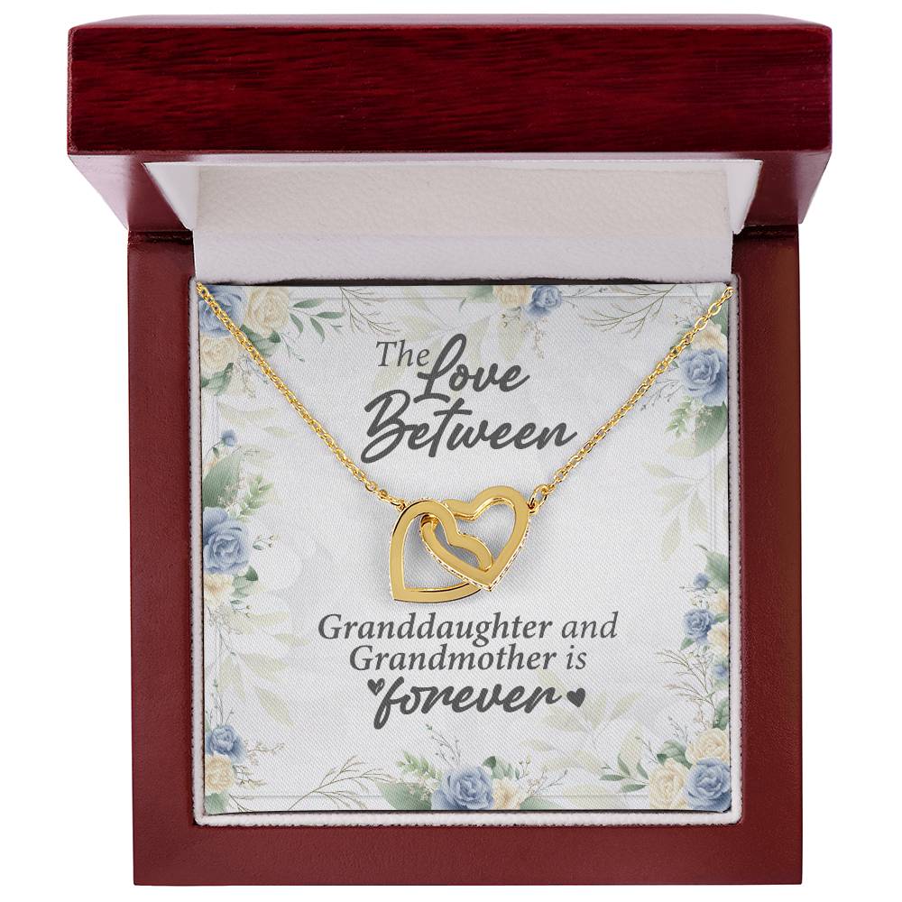 The Love Between Granddaughter And Grandmother Is Forever Interlocking Hearts Necklace