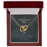 Unique & Romantic Husband To Wife Gift Necklace Interlocking Hearts Necklace