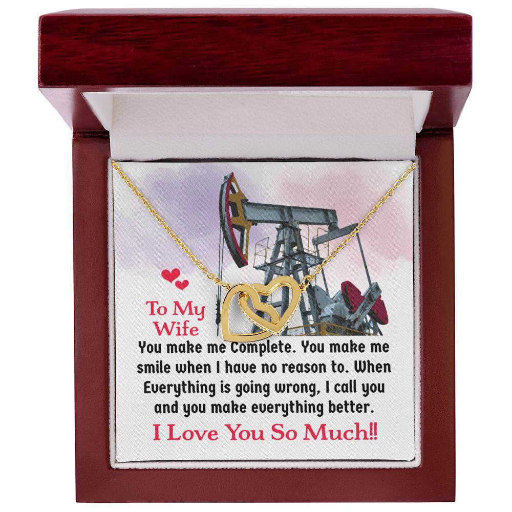 Oilfield Man'S Wife - Interlocking Heart Necklace Interlocking Hearts Necklace