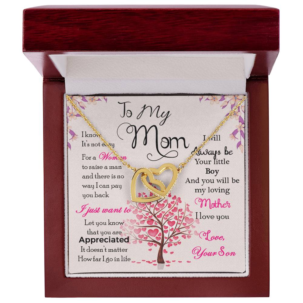 Mothers Day Gift From Daughter Son - Mother Necklace Gifts For Mom Mom Necklace Interlocking Hearts Interlocking Hearts Necklace