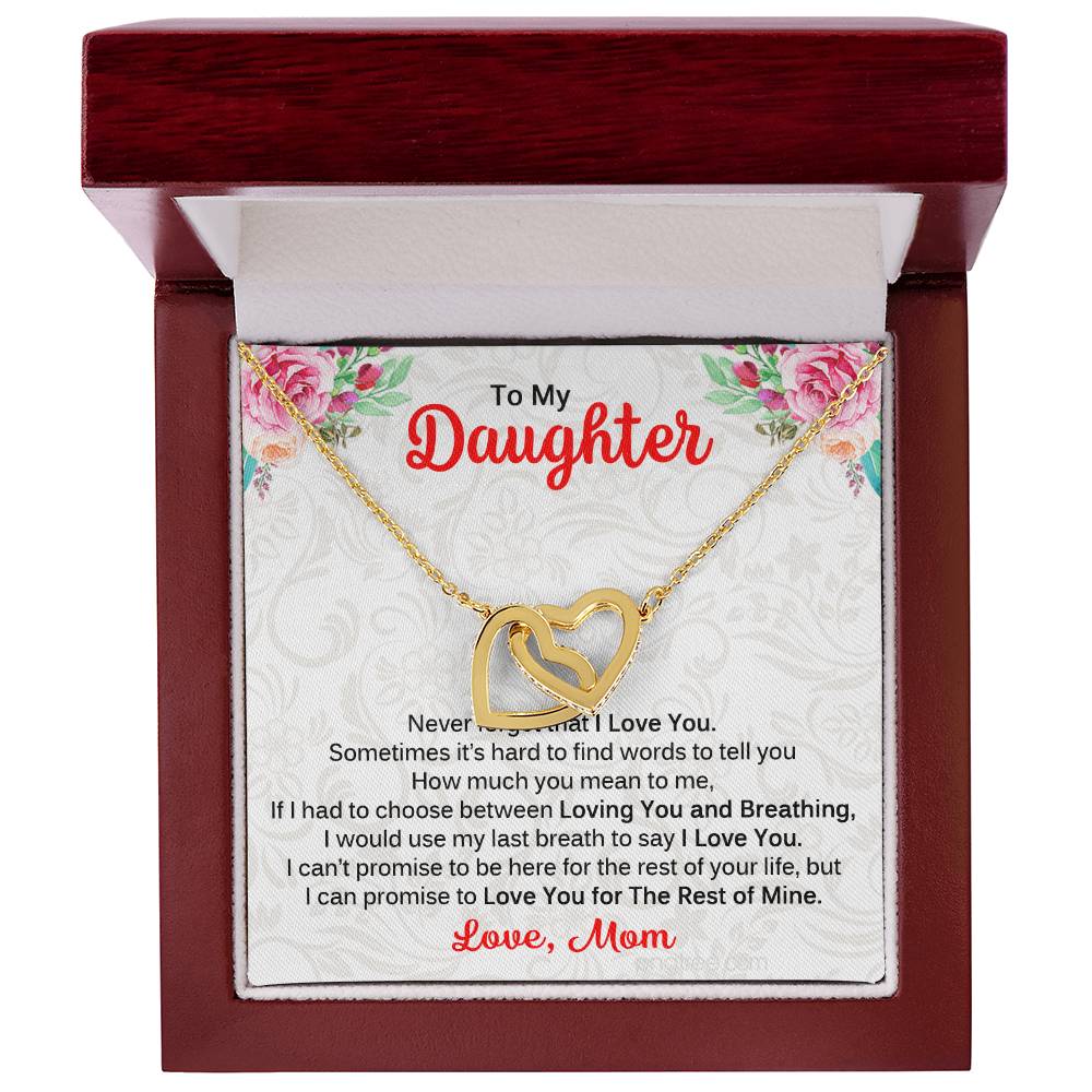 Perfect Gift For Daughter From Mom Interlocking Hearts Necklace