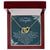 To My Daughter Interlocking Hearts Necklace Message Card