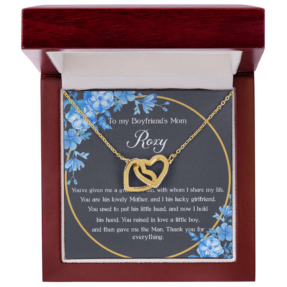 To My Boyfriend 'S Mom - Roxy #2027233922 Interlocking Hearts Necklace