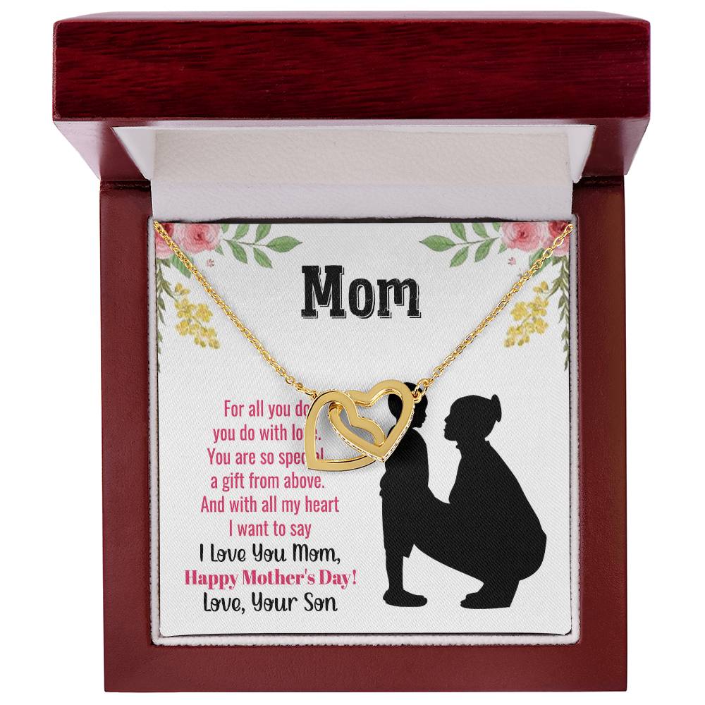 Mother'S Day Necklace Gift For Mom Mothers Day Gift To My Mom Necklace For Mom Mom'S Day Gift Mother Day Gift Set Interlocking Hearts Necklace