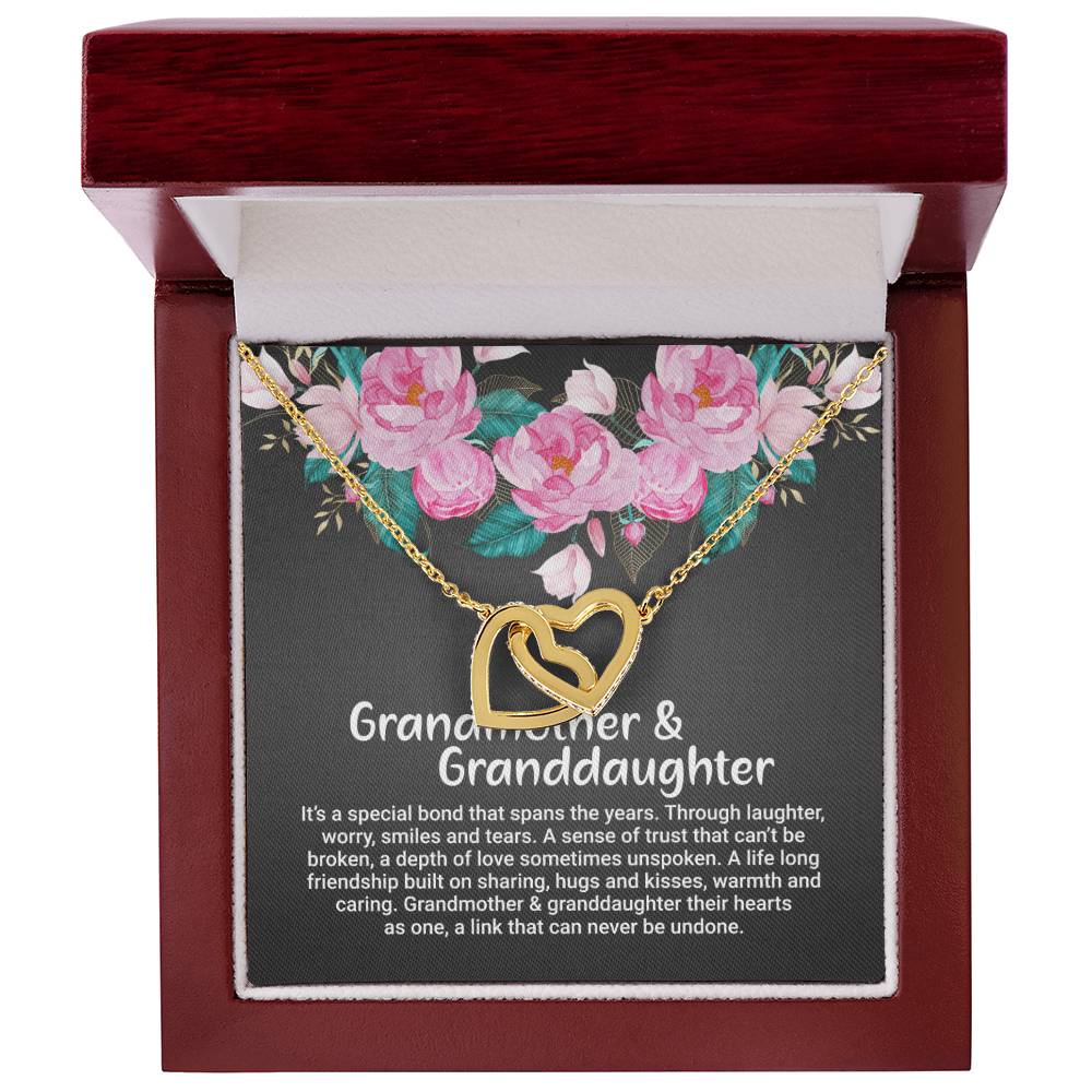 Grandmother And Granddaughter Gift Interlocking Hearts Necklace