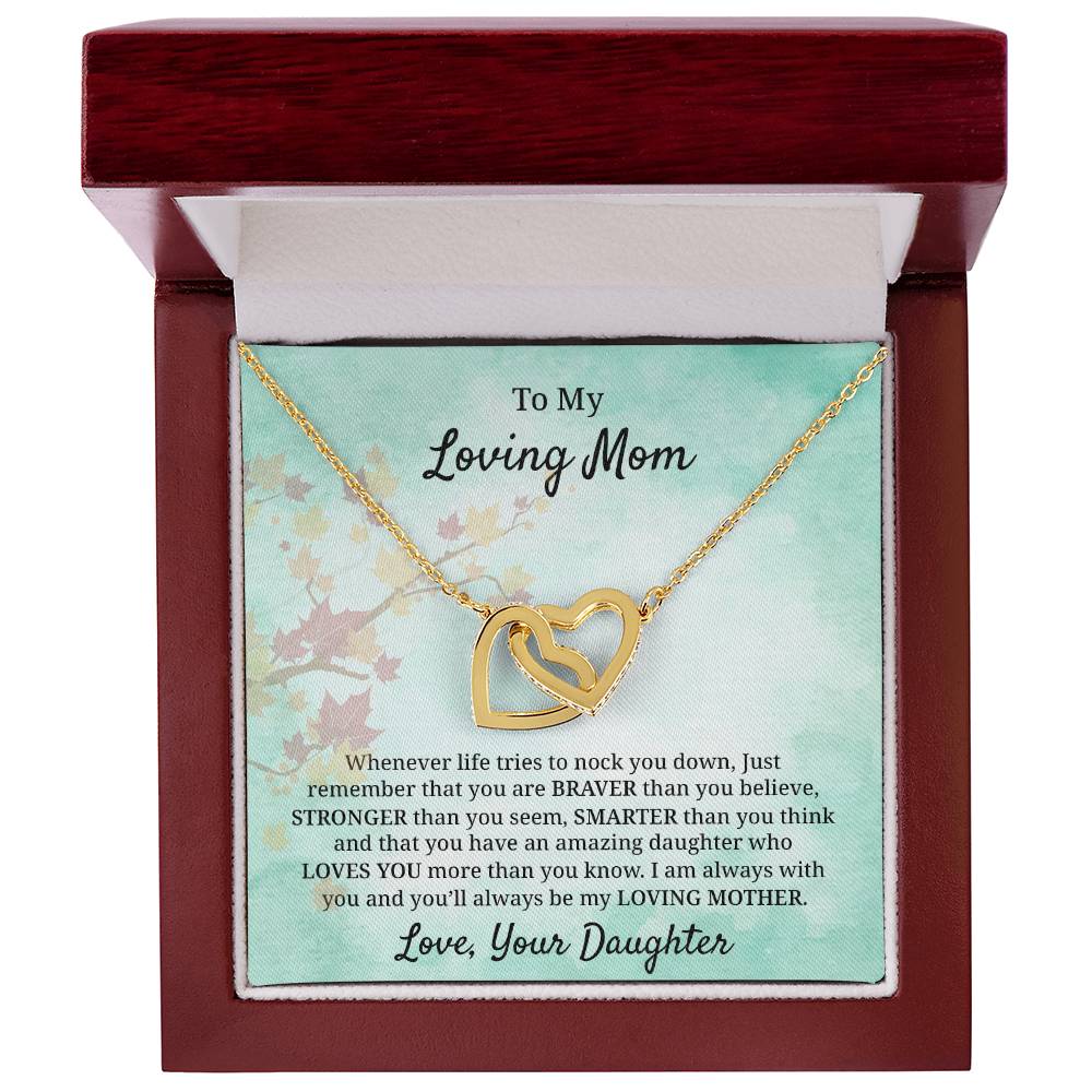 You'Ll Always Be My Loving Mother Interlocking Hearts Necklace