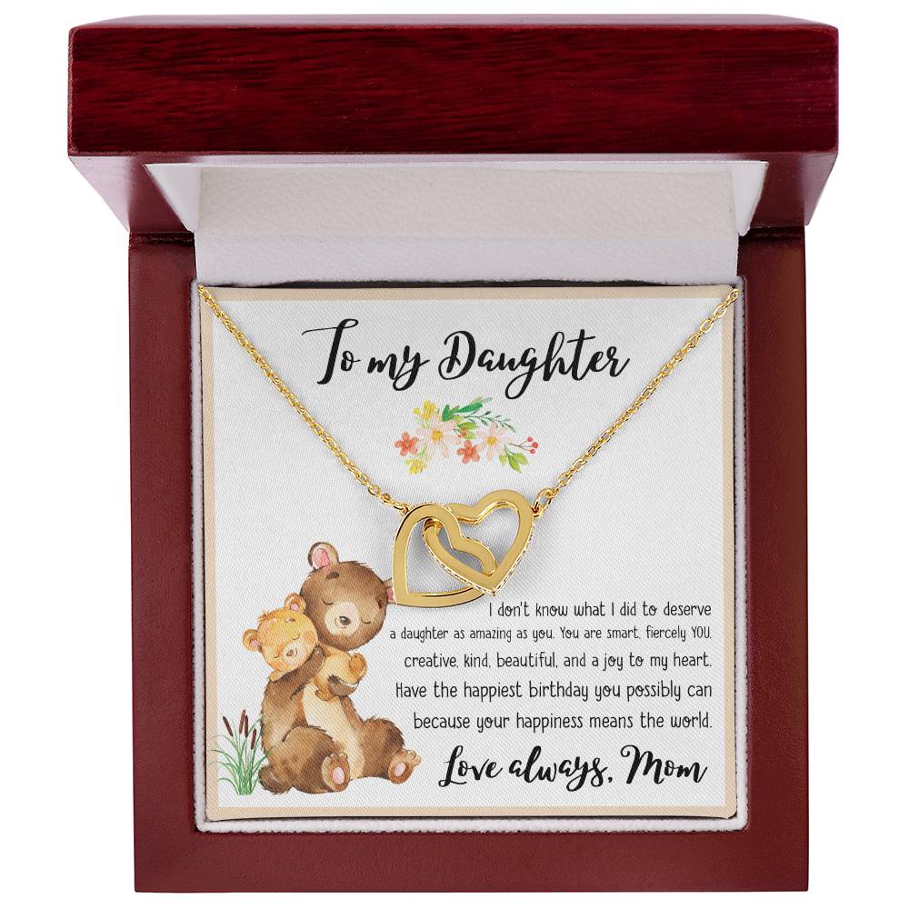 Joy To My Heart - Best Gift For Daughter Interlocking Hearts Necklace