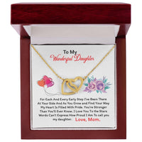 To My Daughter - Black Friday Special Interlocking Hearts Necklace