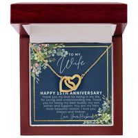 15Th Anniversary Gift For Wife 15 Year Anniversary Gifts 15Th Wedding Anniversary Gift Ideas 15 Year Anniversary Gift For Her Interlocking Hearts Necklace