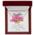 To My Daughter Necklace - Pink Rose Interlocking Hearts Necklace