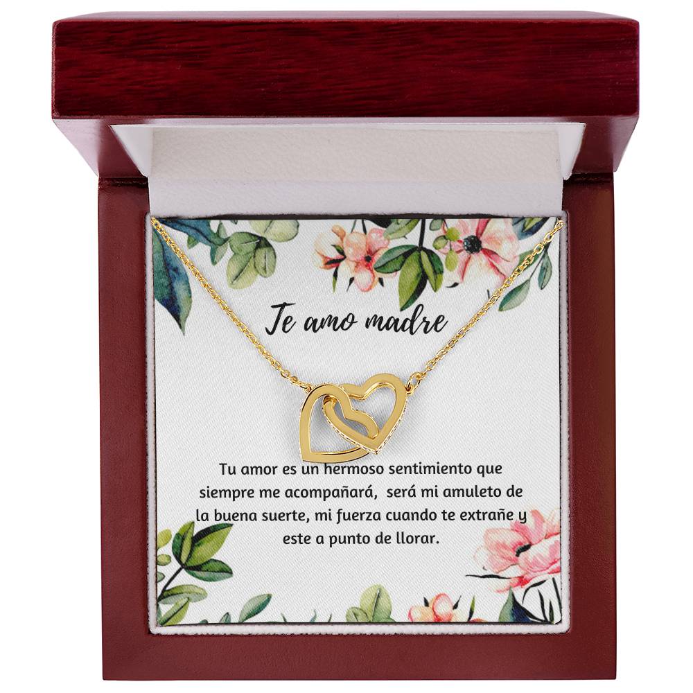 Te Amo Madre Tu Amor Es Un Hermoso Sentimiento Que Siempre Me Acompañara Interlocking Hearts Necklace