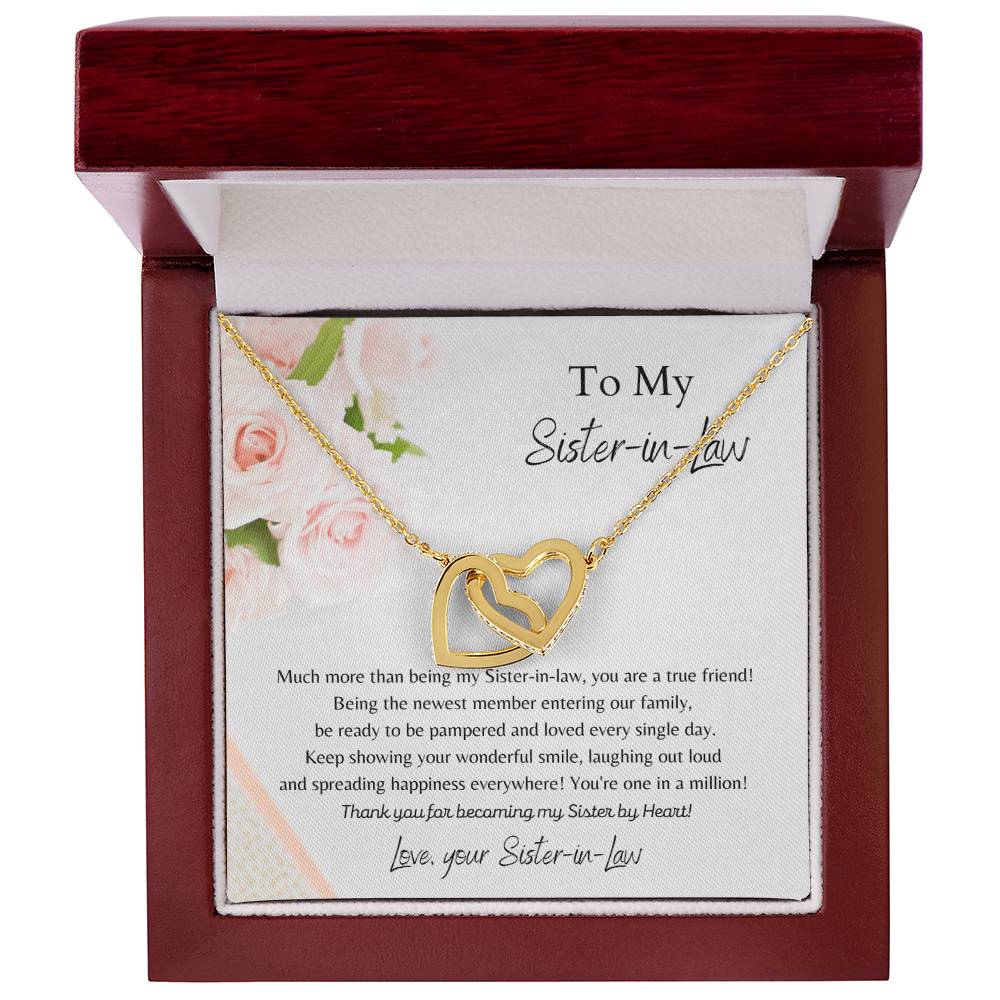 To My Sister-In-Law Interlocking Hearts Necklace