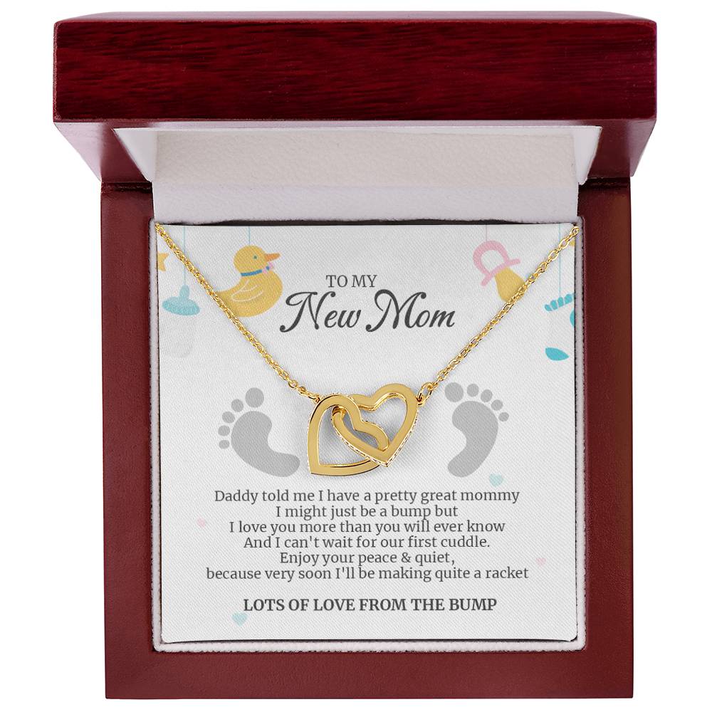 Lots Of Love From The Bump Interlocking Hearts Necklace