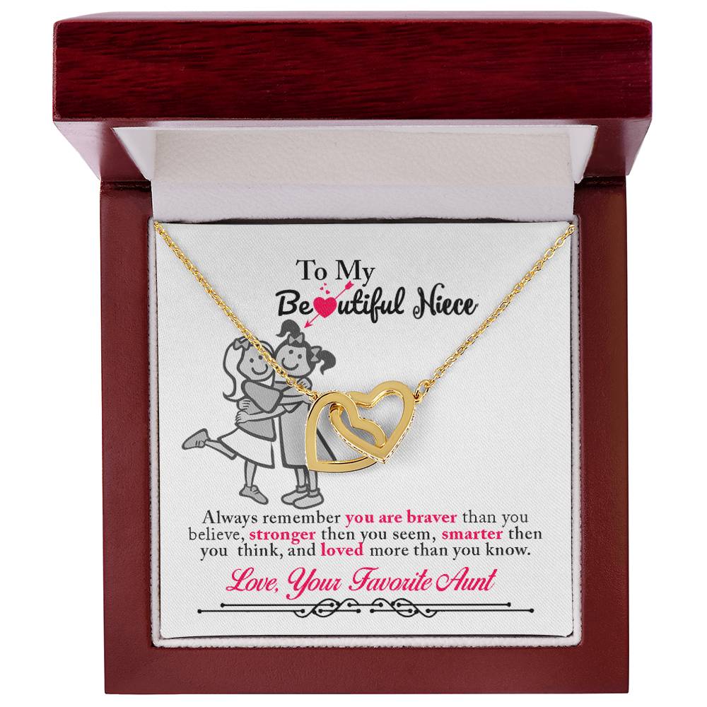 To My Aunt Necklace Aunt Necklace Aunt Jewelry Aunt Appreciation Gift For Aunt Auntie Gift Aunt Birthday Gift Interlocking Hearts Necklace