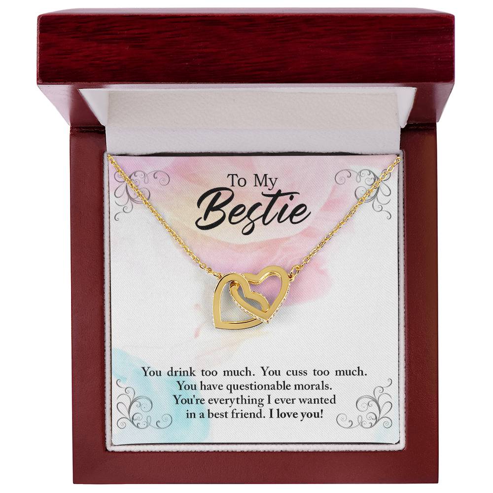 To My Bestie - I Ever Wanted - Interlocking Hearts Necklace