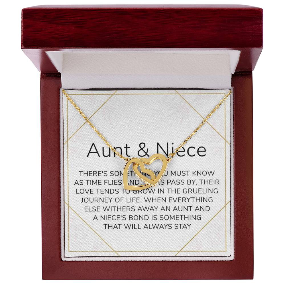 Aunt & Niece Interlocking Hearts Necklace