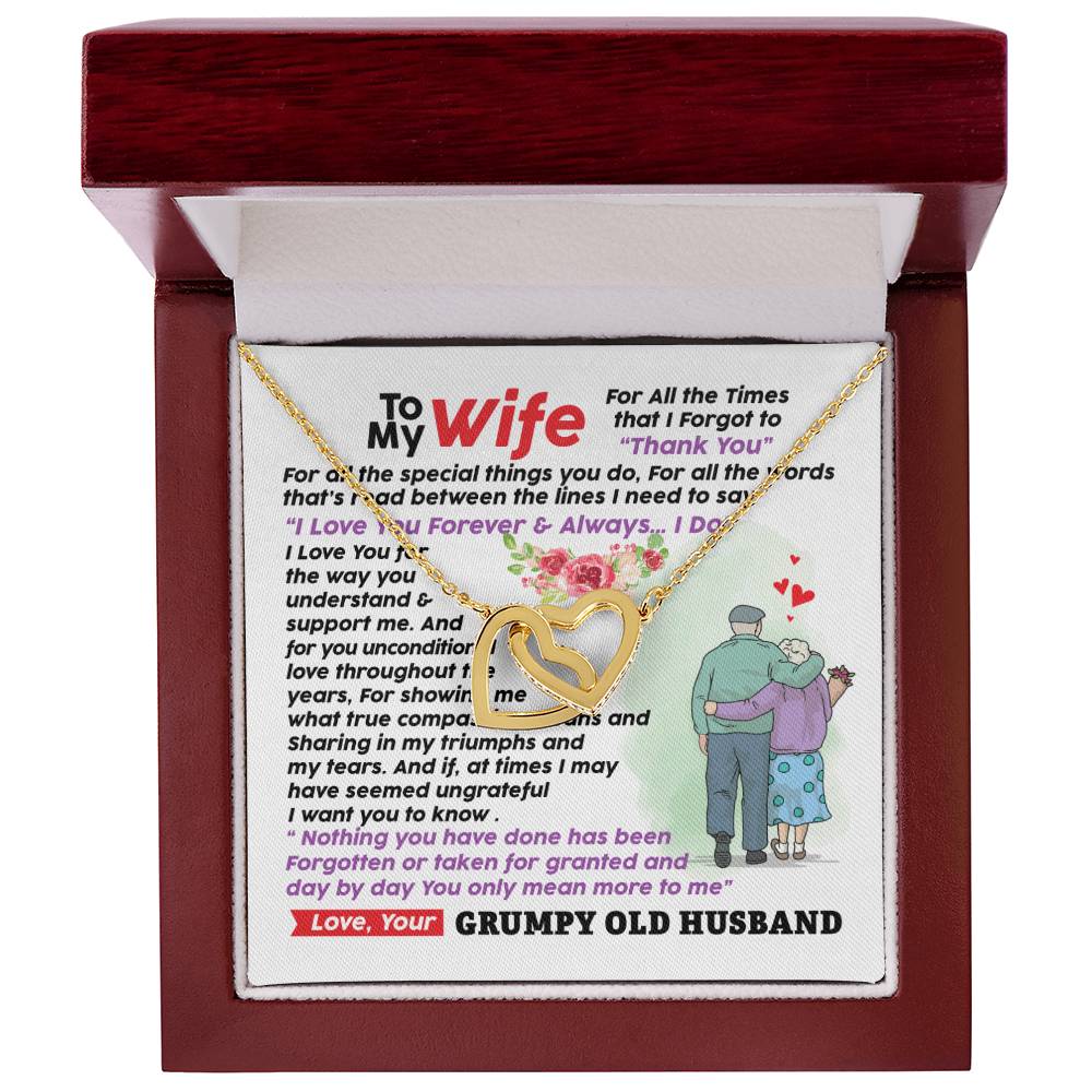 Gift For Wife - Interlocking Heart Necklace Interlocking Hearts Necklace