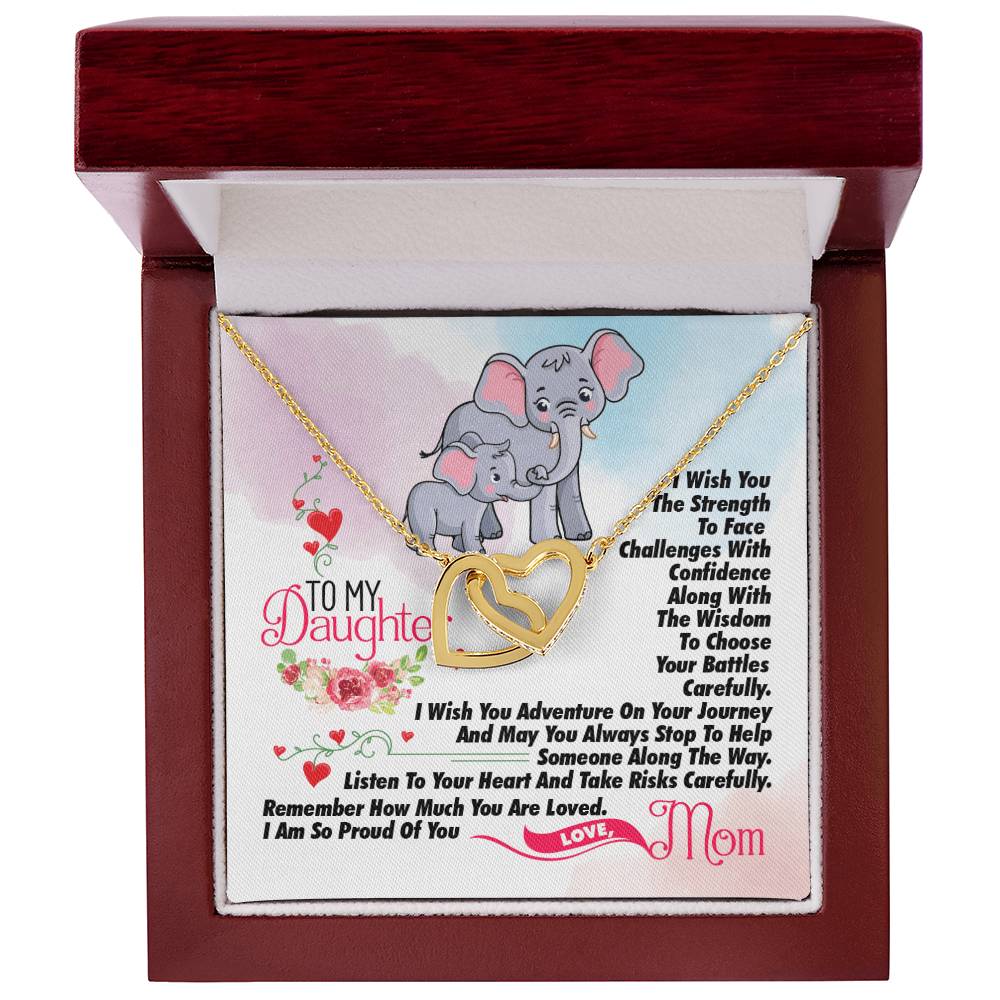 Gift For Daughter - Interlocking Heart Necklace Interlocking Hearts Necklace