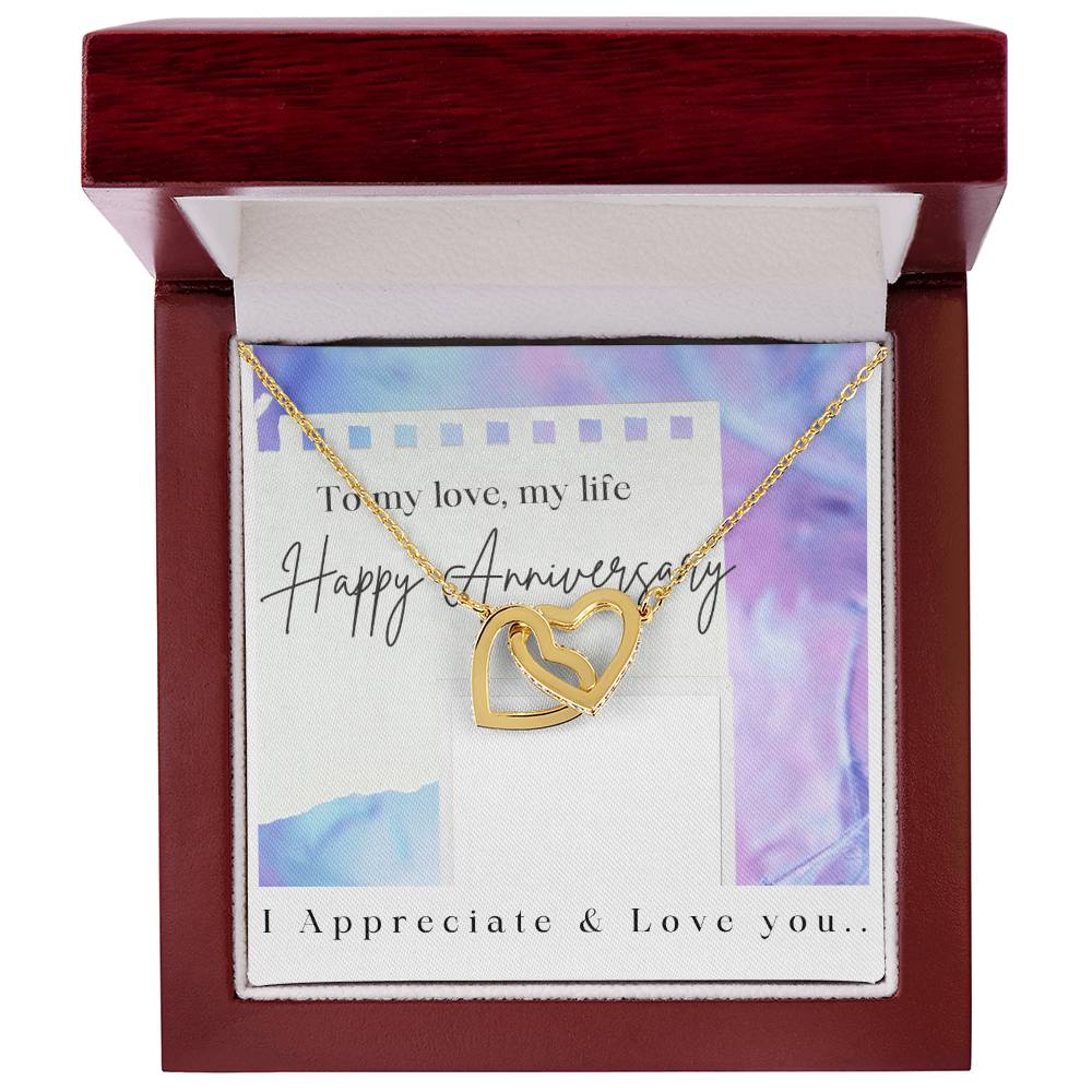 Appreciation Gift Interlocking Hearts Necklace