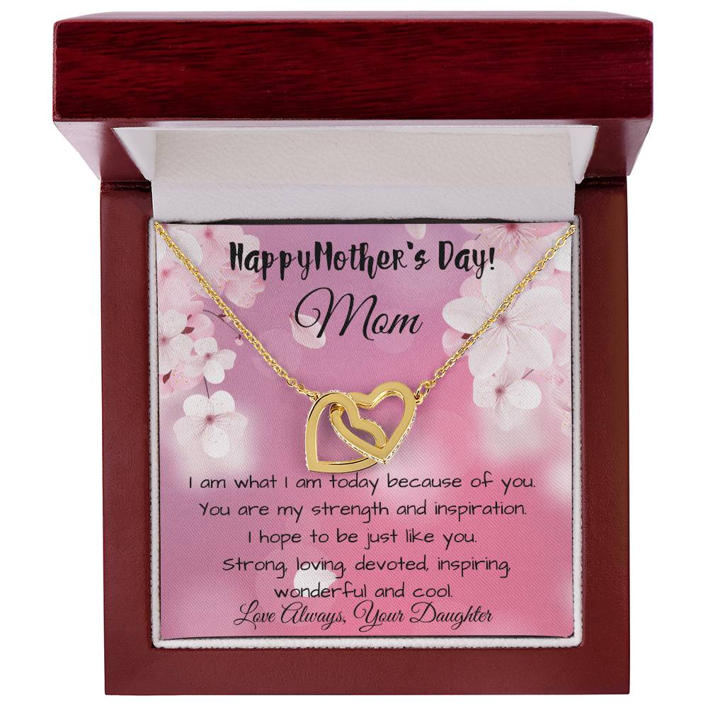 Gift For Mom From Daughter An Eternal Bond Interlocking Hearts Necklace