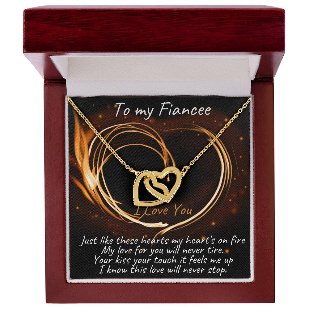 Interlocking Hearts Necklace - To My Fiancee