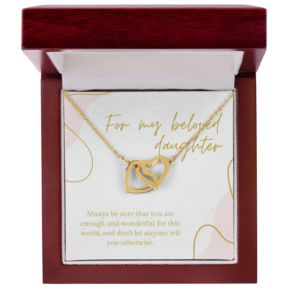 For My Beloved Daughter 👧🥰 - Interlocked Hearts Interlocking Hearts Necklace