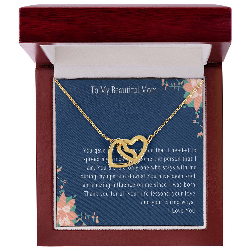 Mother'S Day Necklace To My Beautiful Mom Necklace Mothers Day Gift From Daughter Mom Gift From Son Mom Necklace Interlocking Hearts Necklace