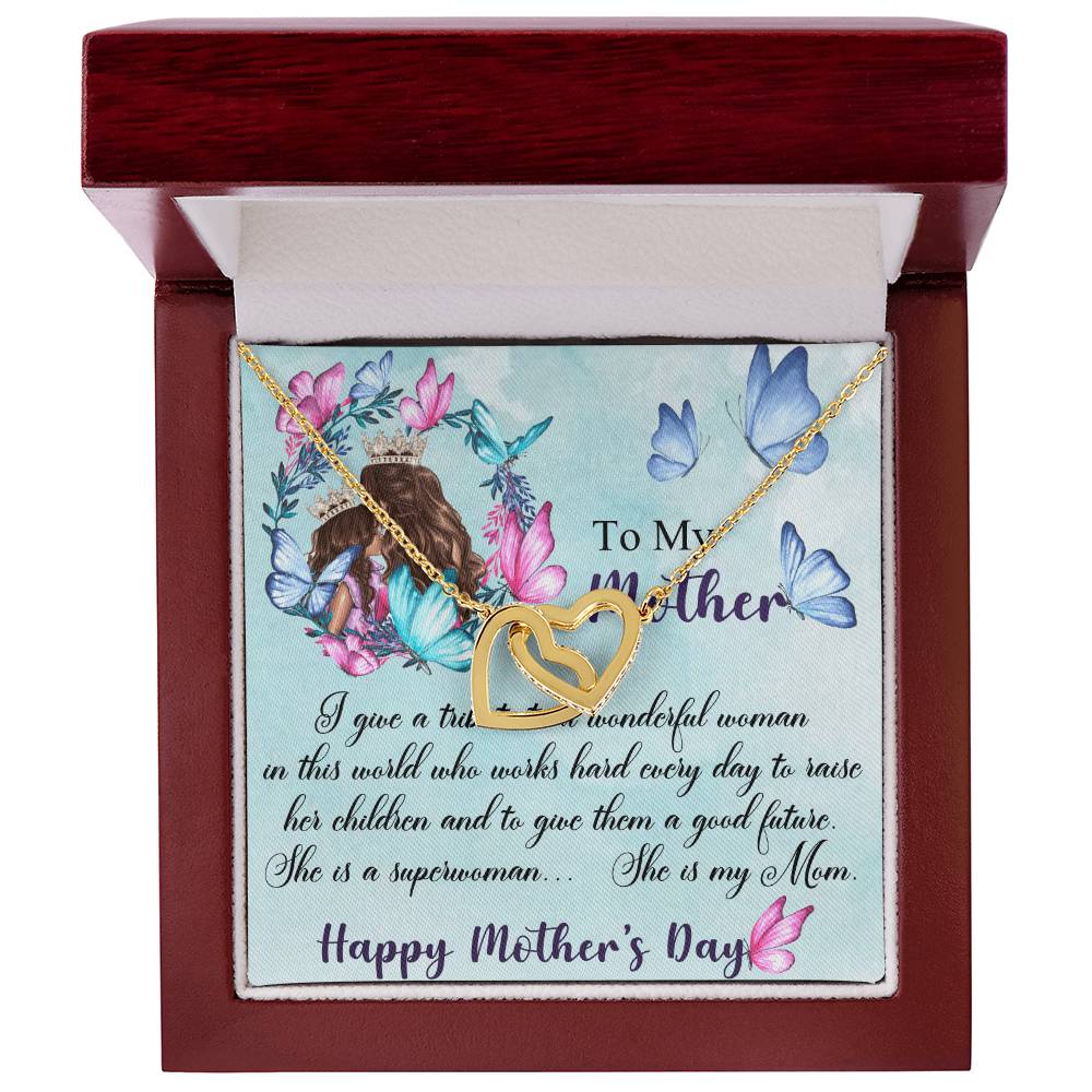 Mother'S Day Jewelry Interlocking Hearts Necklace