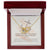 Scripture Encouragement Interlocking Hearts Necklace Hebrews 619 Cream Brush