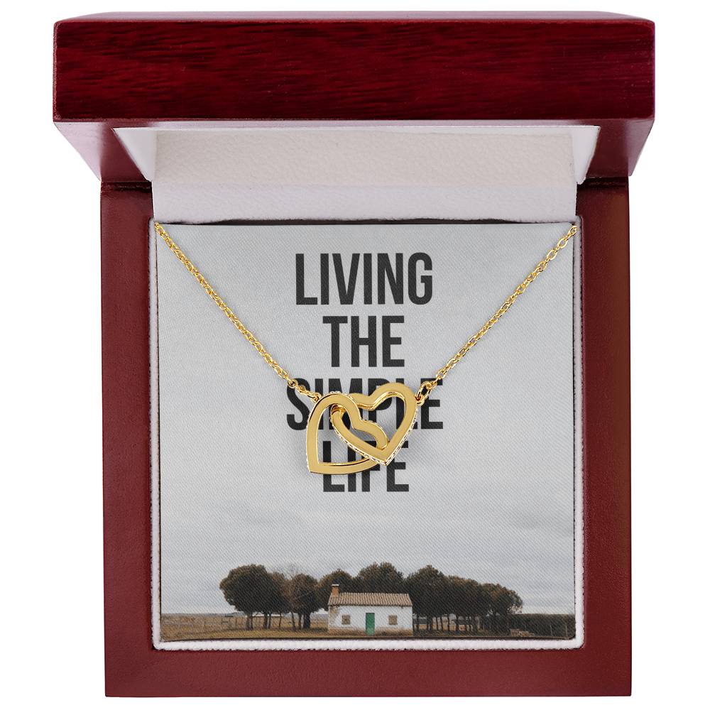 Let'S Live Together Interlocking Hearts Necklace