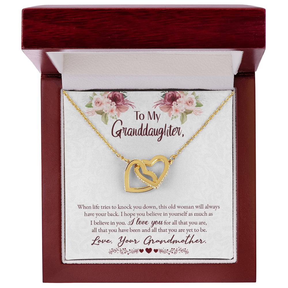 Collection Granddaughter - I Will Always Have Your Back - Interlocking Hearts Necklace