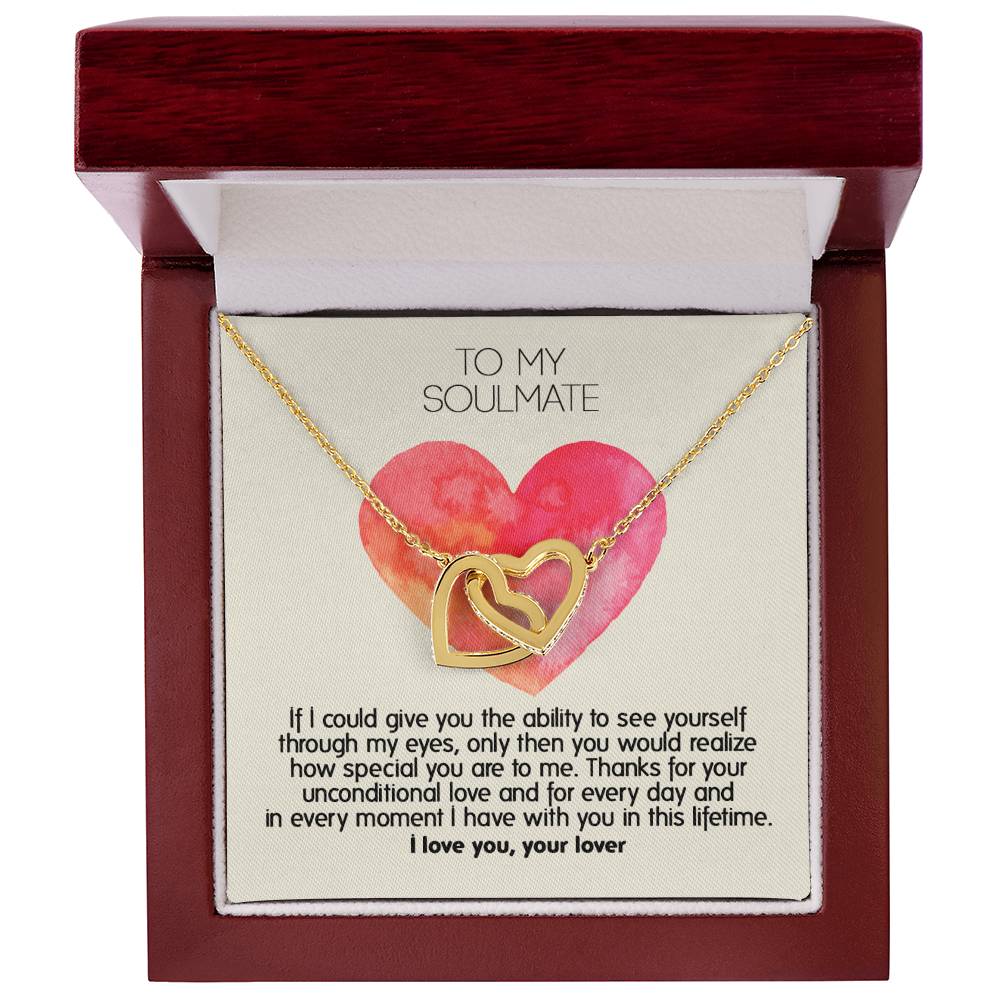 Unique Necklace For Your Soulmate - Give The Gift Of Love Interlocking Hearts Necklace