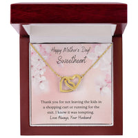From Husband To Wife A Love Bond Interlocking Hearts Necklace