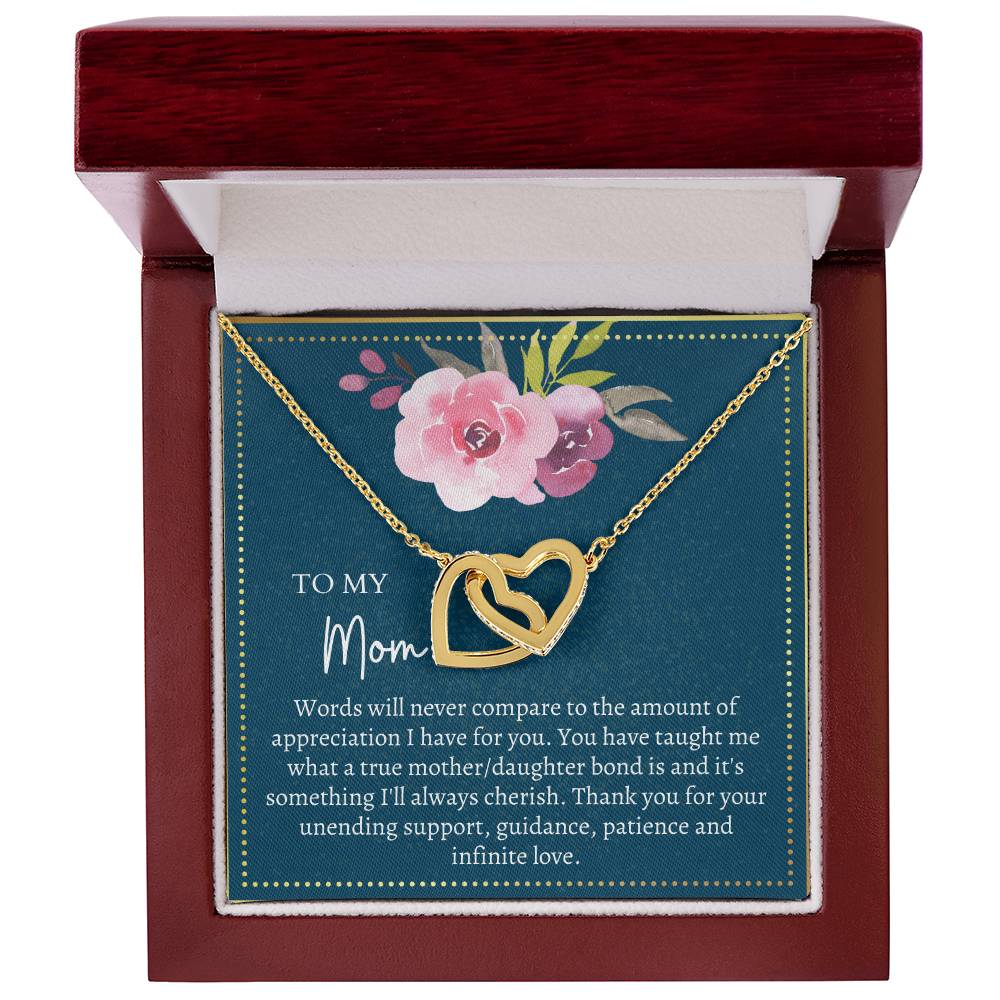 Gift For Mom Interlocking Hearts Necklace