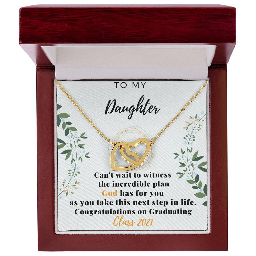 Draduation Gifts For Daughter From Mom Interlocking Hearts Necklace